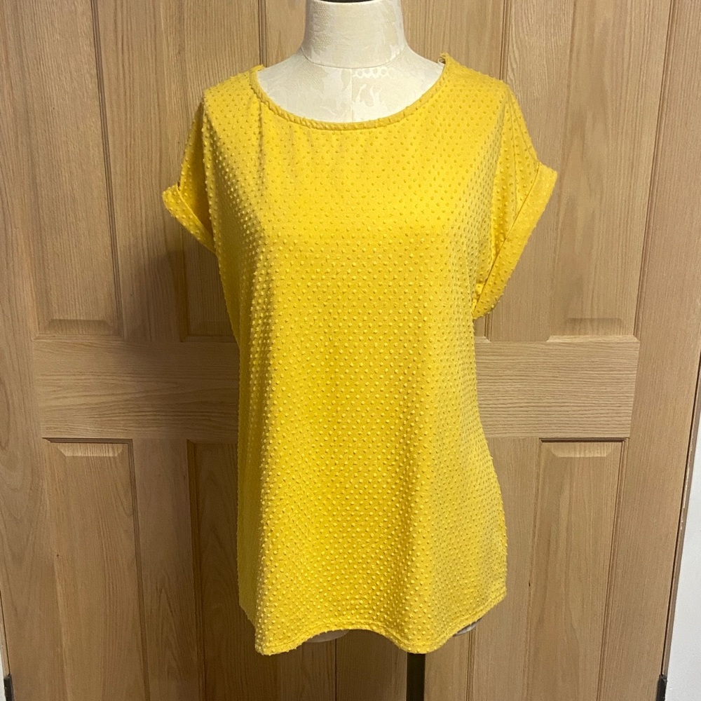 W5 Yellow Textured Blouse